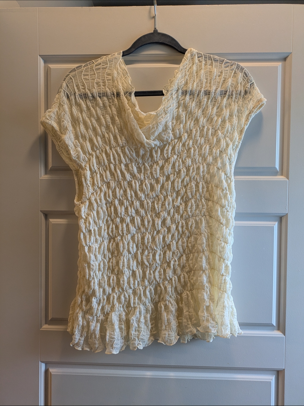 Find Me Now The Label Ruched Cream Top Xl - Picture 2 of 8